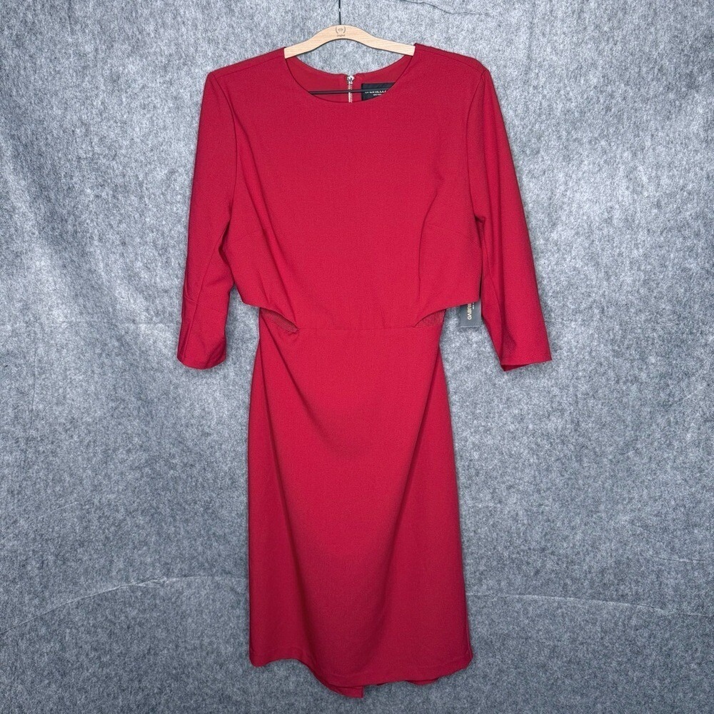 NWT Gabrielle Union Red Sheath Cut Out Pencil Dress- Sz‎ 14